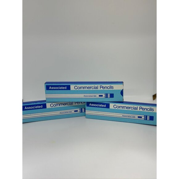 VTG Associated 600 Commercial Pencils New Old Stock Box Pencils Set-of-3 - Picture 2 of 7